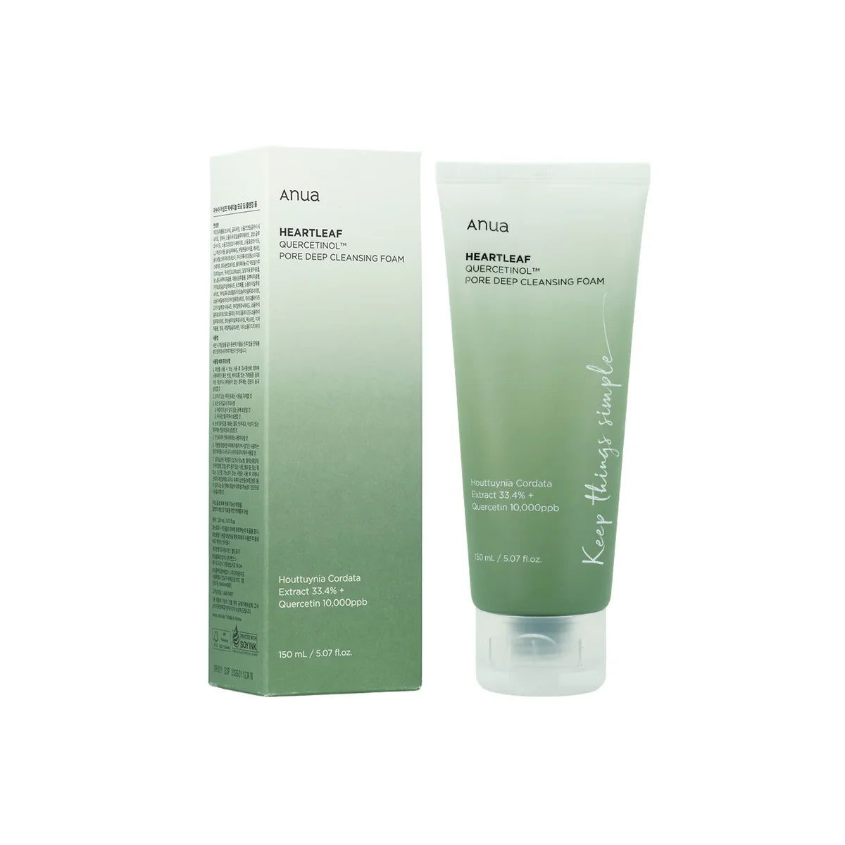 ANUA - Heartleaf Quercetinol Pore Deep Cleansing Foam - 150ml