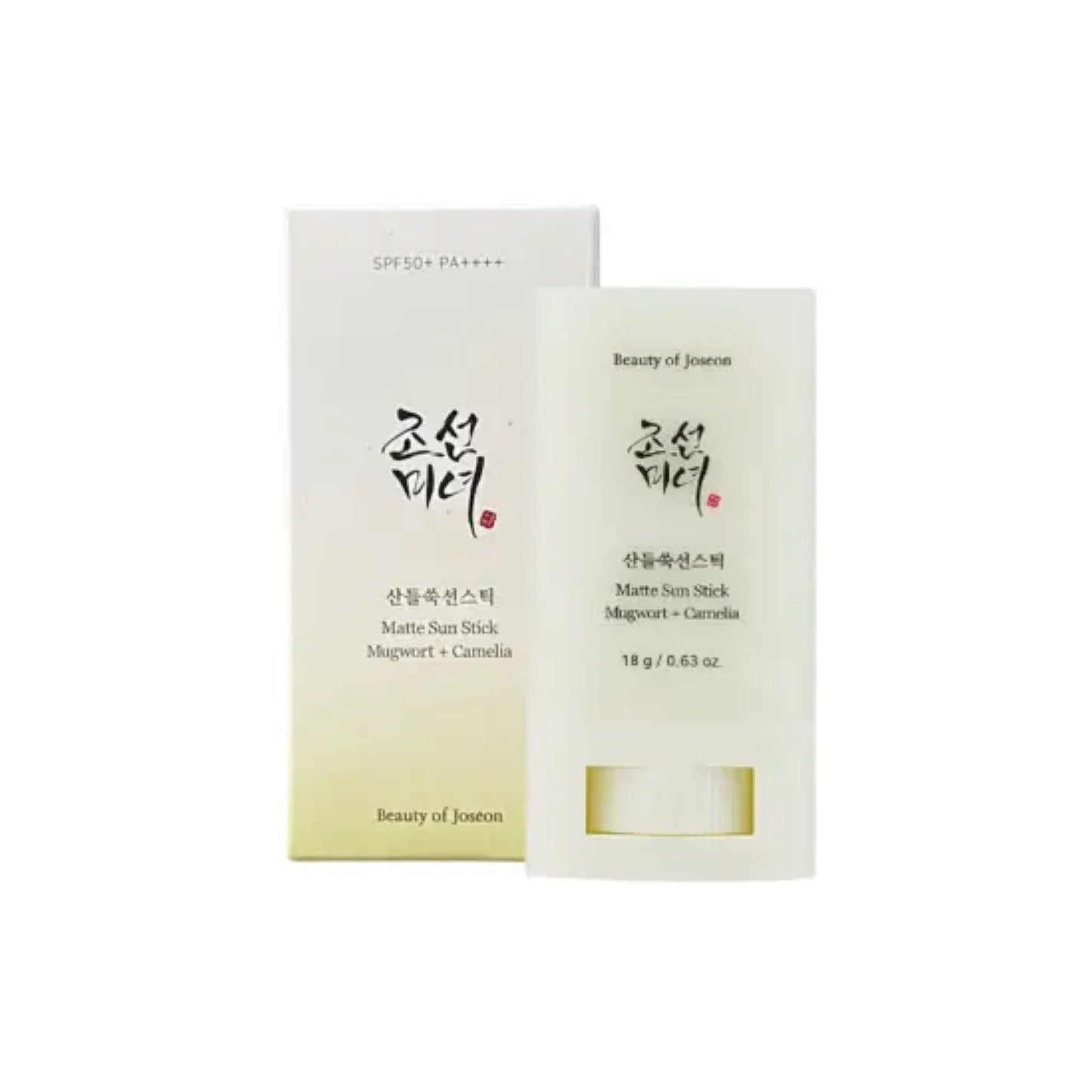 BEAUTY OF JOSEON - Matte Sun Stick : Mugwort + Camilia SPF50+ PA++++ - 18g